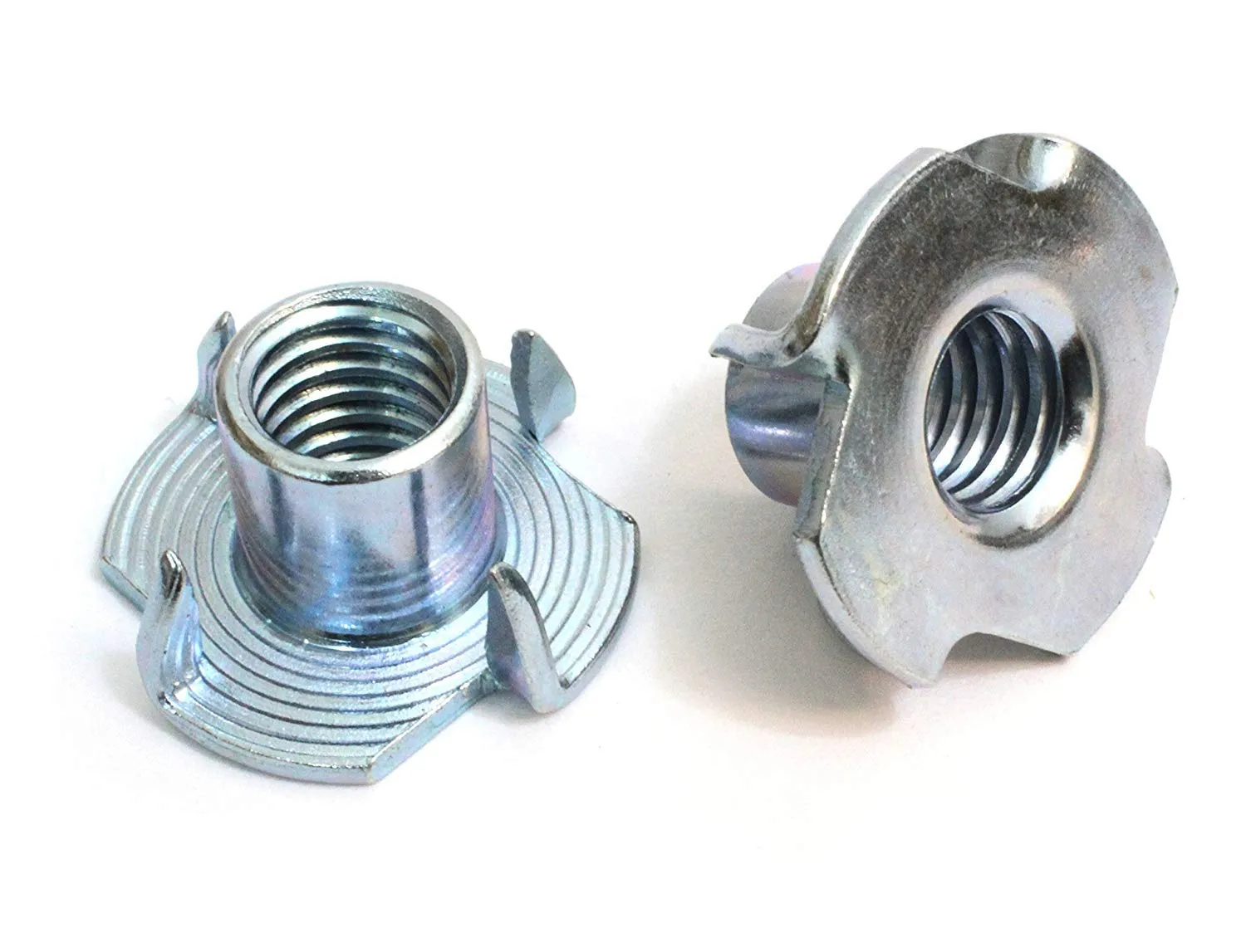 1/4"-20 T-Nuts | 100pc | by Bolt Dropper, Pronged Tee Nut. for Wood, Rock Climbing Holds