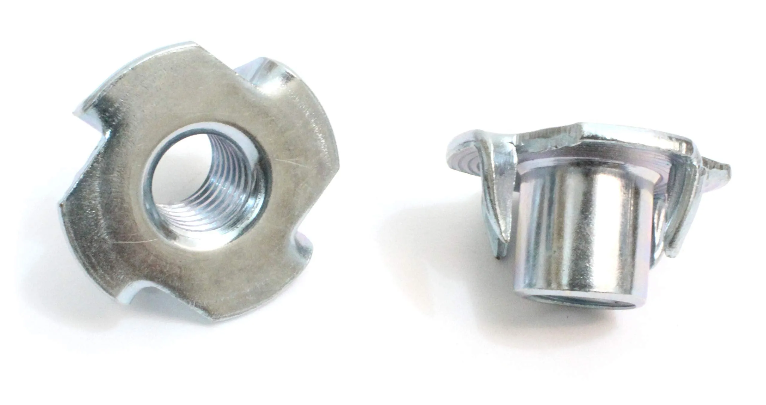 1/4"-20 T-Nuts | 100pc | by Bolt Dropper, Pronged Tee Nut. for Wood, Rock Climbing Holds