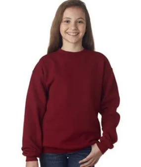18000B Gildan Youth Heavy BlendCrew Neck Sweatshirt Garnet