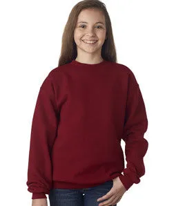 18000B Gildan Youth Heavy BlendCrew Neck Sweatshirt Garnet