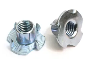 3/8"-16 T-Nuts | 200pc | by Bolt Dropper, Pronged Tee Nut. for Wood, Rock Climbing Holds