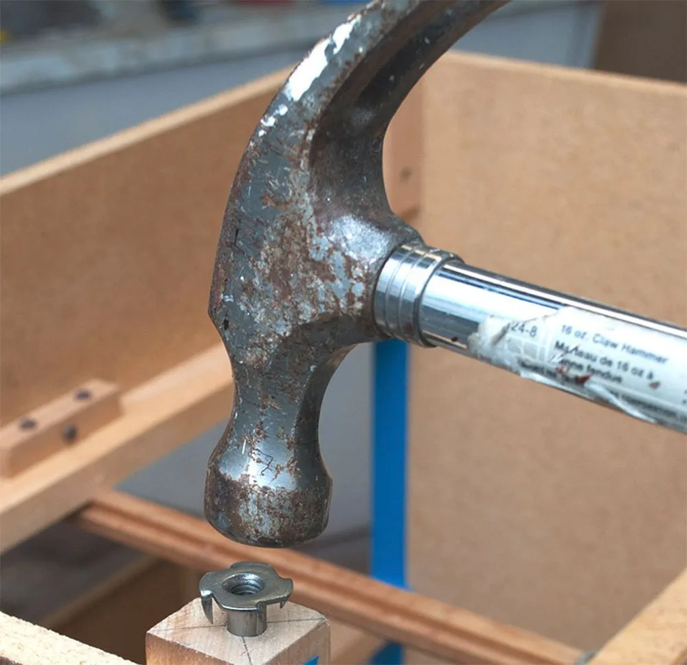 3/8"-16 T-Nuts | 200pc | by Bolt Dropper, Pronged Tee Nut. for Wood, Rock Climbing Holds