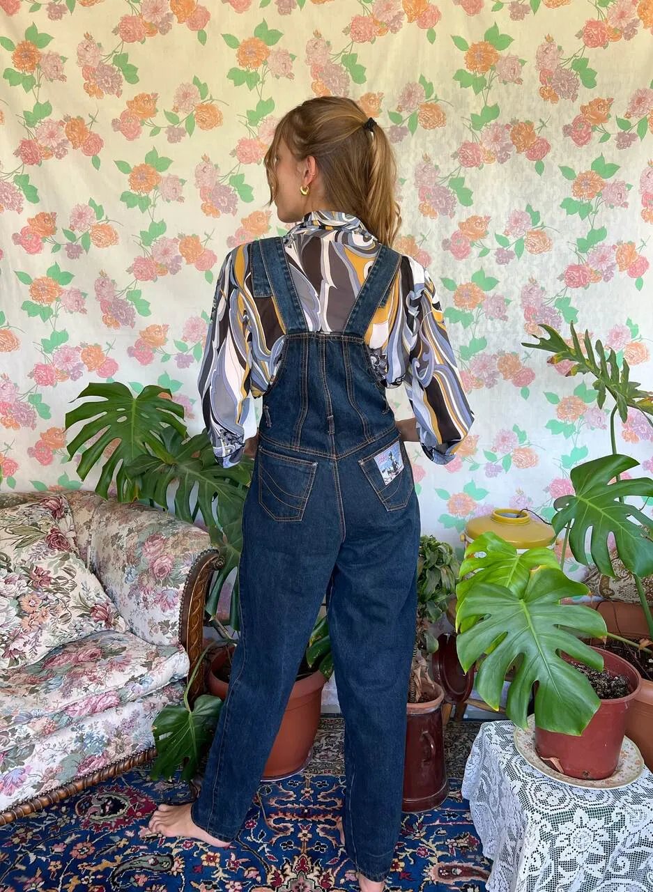 90's Dark Denim Overall