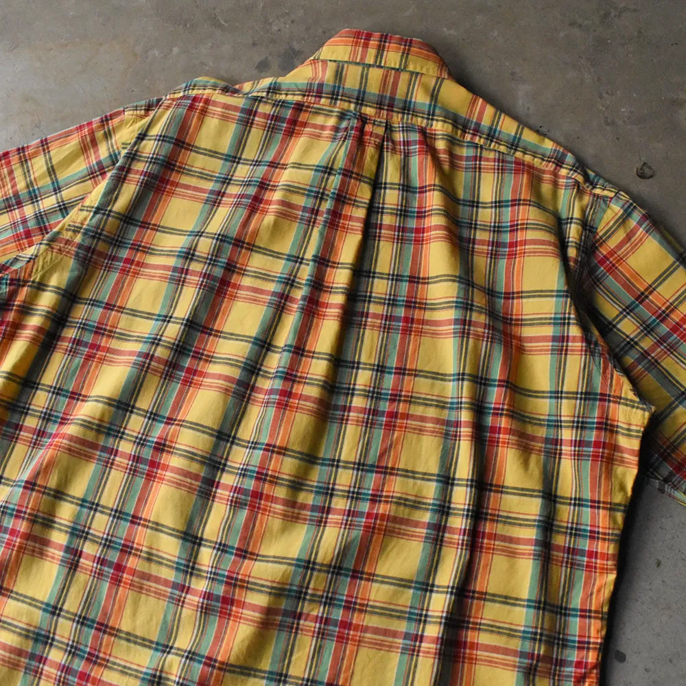 90's Ralph Lauren “BLAKE” マドラスチェック 半袖 ボタンダウンシャツ 240626 S2143