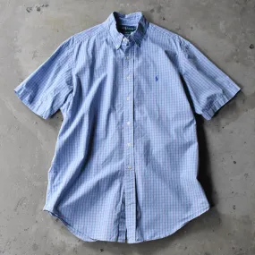90's Ralph Lauren “CLASSIC FIT” チェック 半袖 ボタンダウンシャツ 240807 S2150