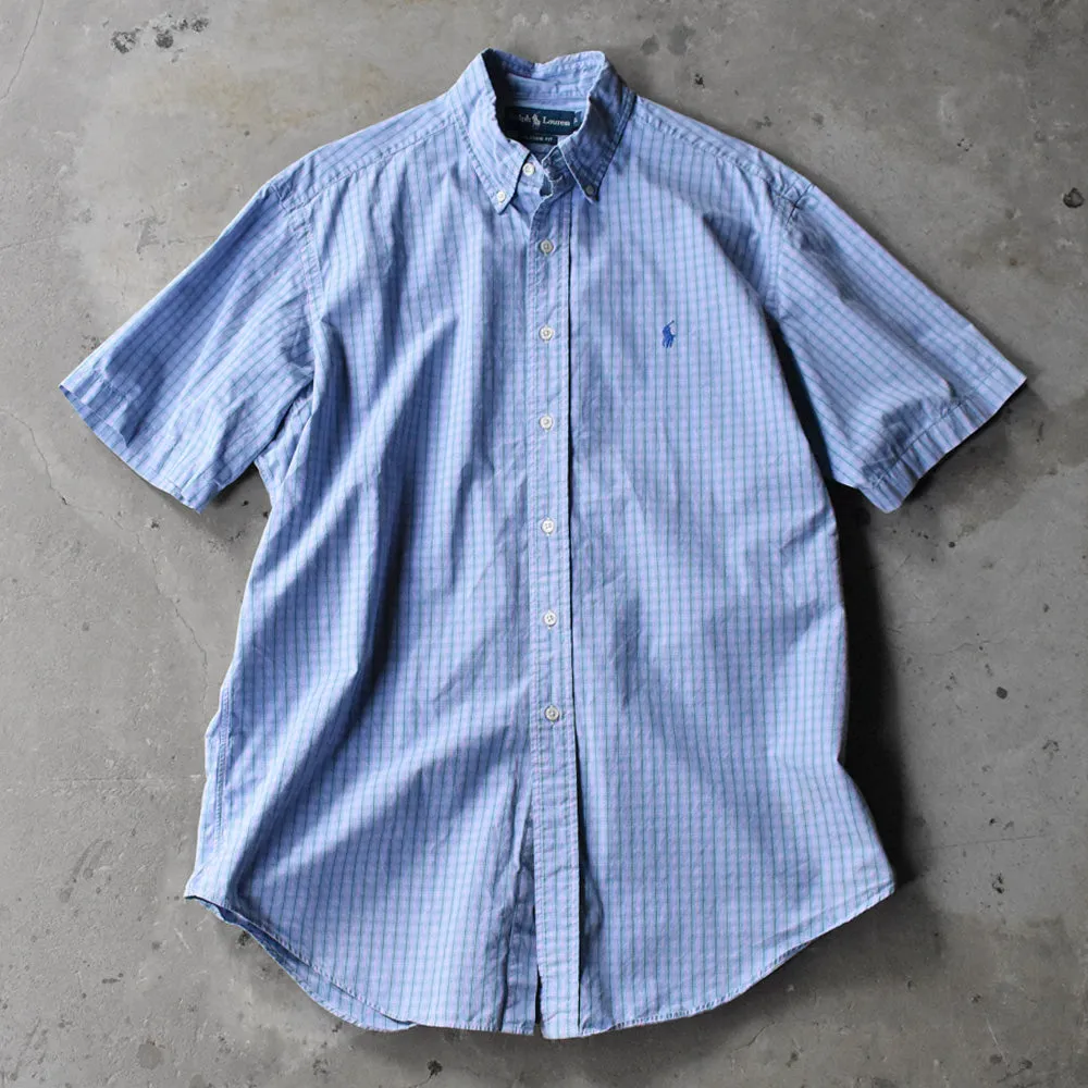 90's Ralph Lauren “CLASSIC FIT” チェック 半袖 ボタンダウンシャツ 240807 S2150