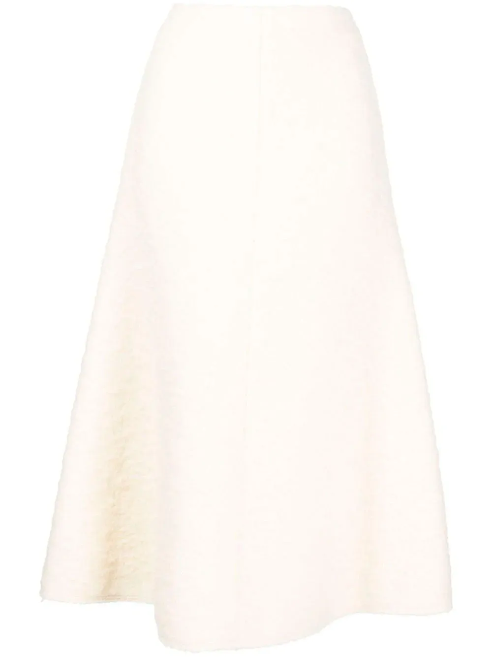 A-line bouclé midi skirt