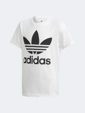 Adidas Kids&#39; Originals Trefoil T-Shirts White DV2904