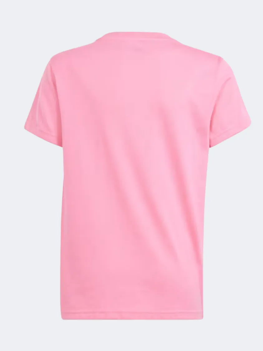Adidas Trefoil Girls Original T-Shirt Pink Fusion