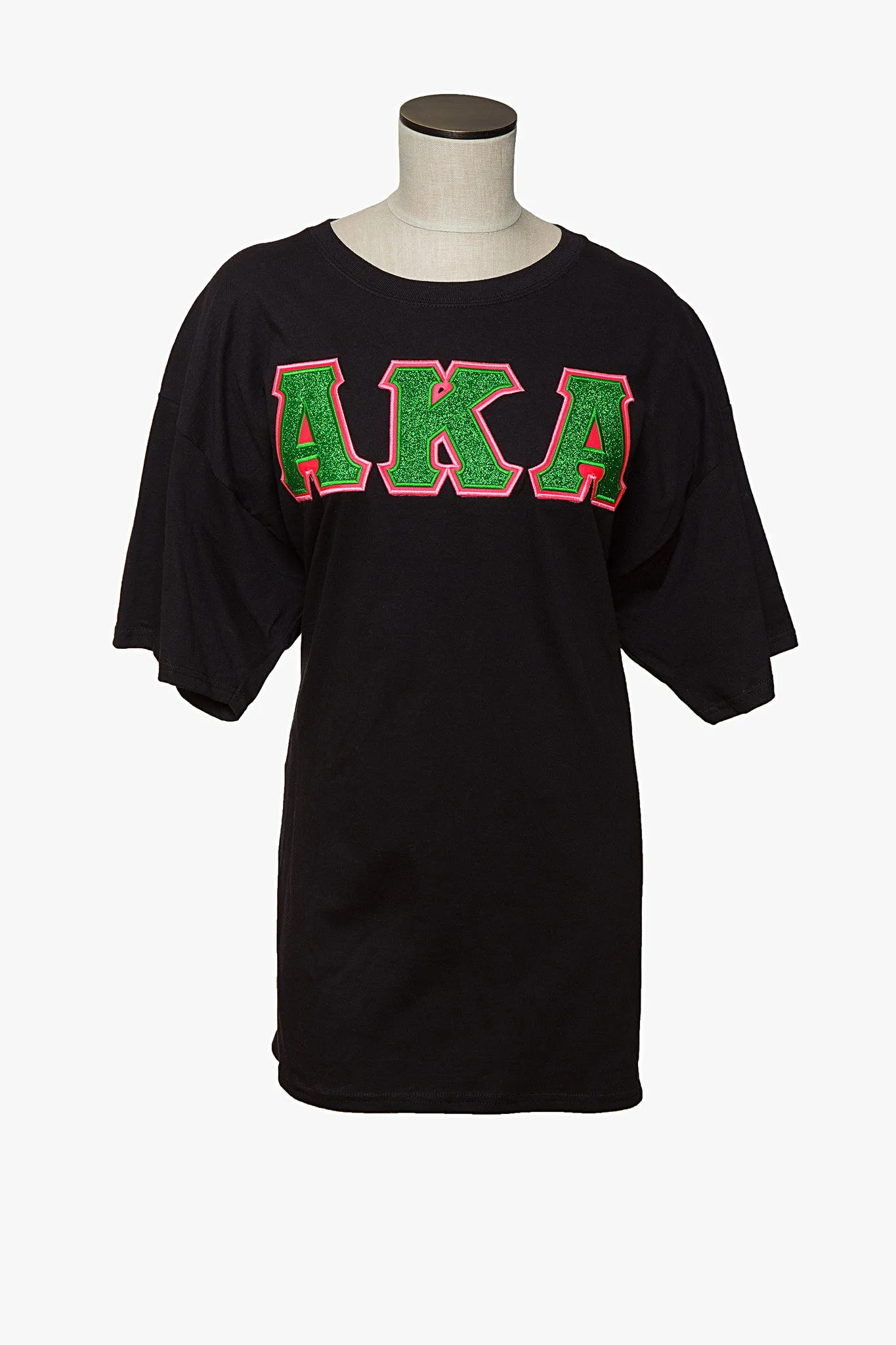 AKA Black Glitter flake Applique shirt