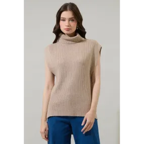 Aleida Turtleneck Sleeveless Sweater Top