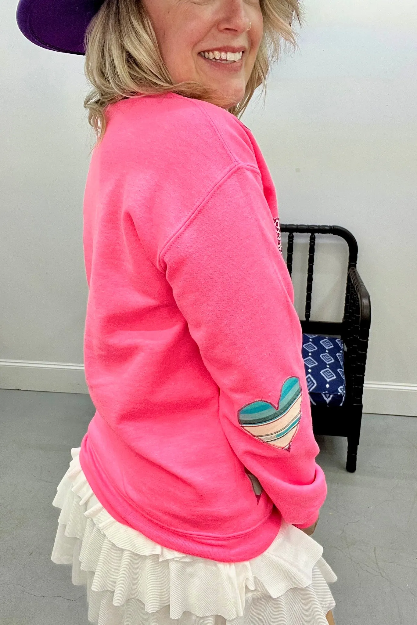 All Over Heart Pullover [Pink]