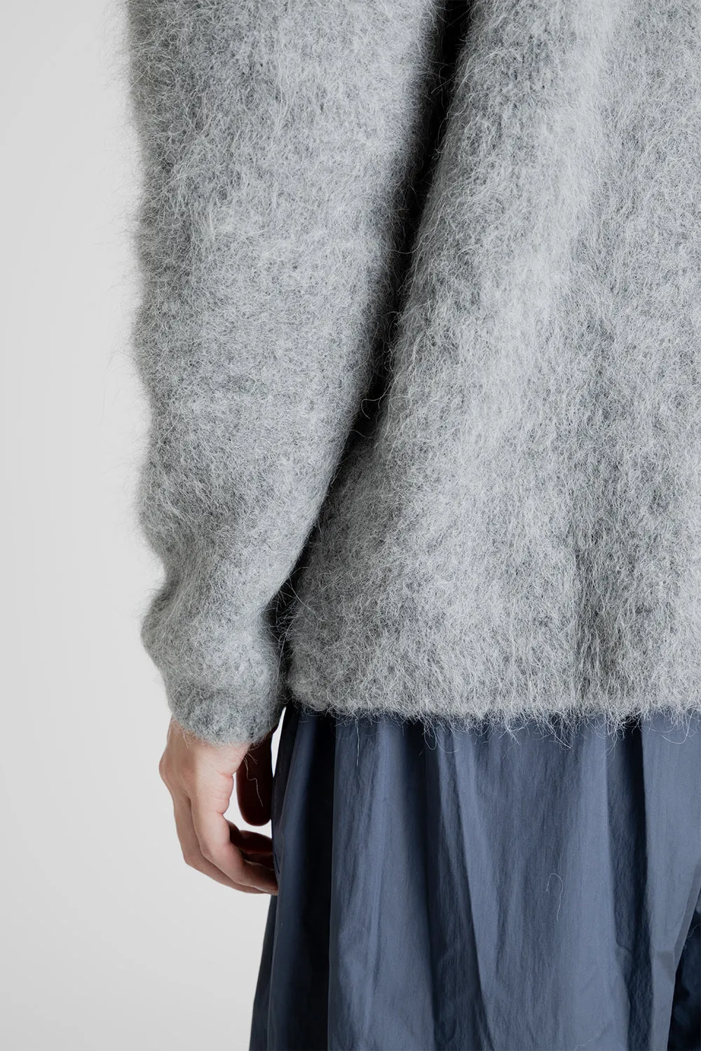 Alpaca Round Neck Pullover - Charcoal