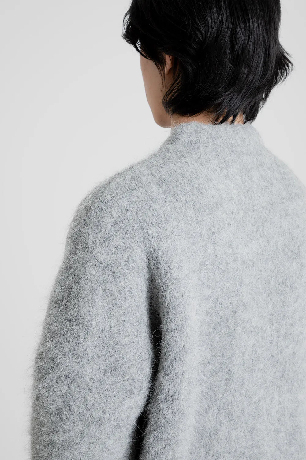 Alpaca Round Neck Pullover - Charcoal