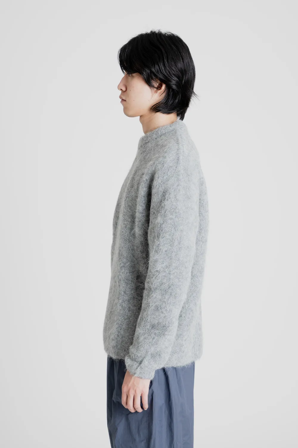 Alpaca Round Neck Pullover - Charcoal