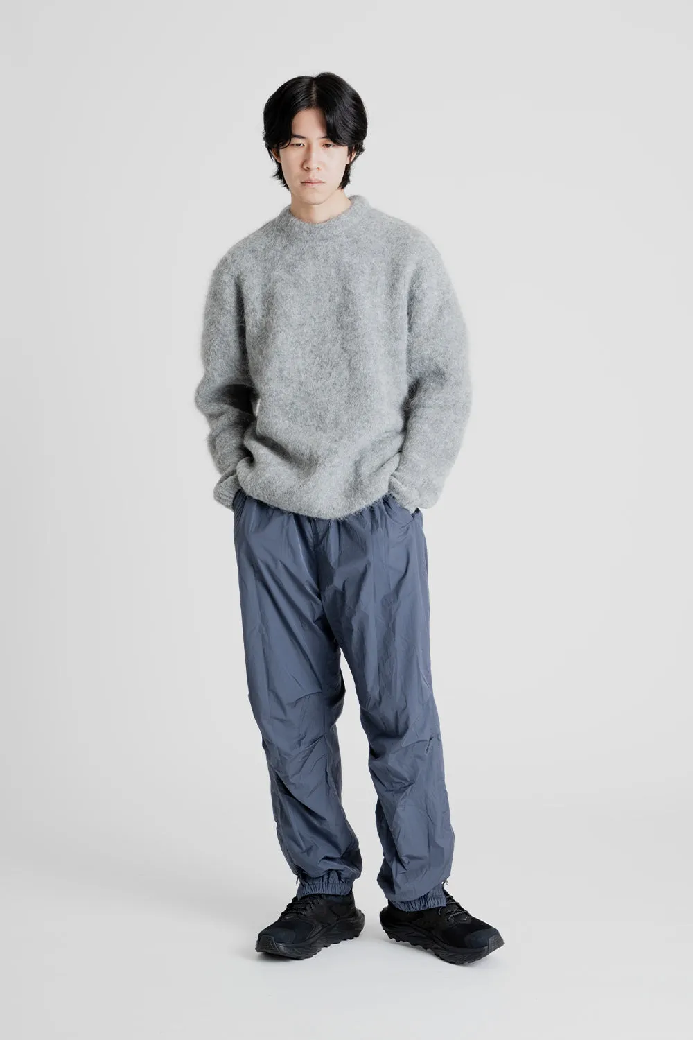 Alpaca Round Neck Pullover - Charcoal