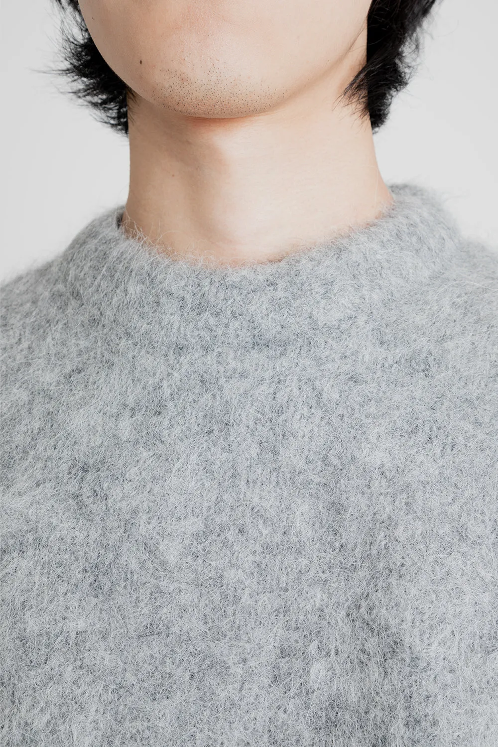 Alpaca Round Neck Pullover - Charcoal