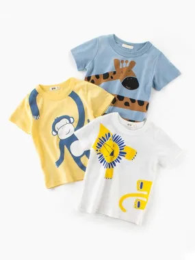 Animal Print Top Cotton Tee Short-sleeve T-shirt