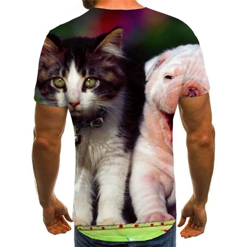 Animal T-shirt Men Hip Hop Shirt Print Christmas T-shirts 3d Harajuku Tshirts Novelty