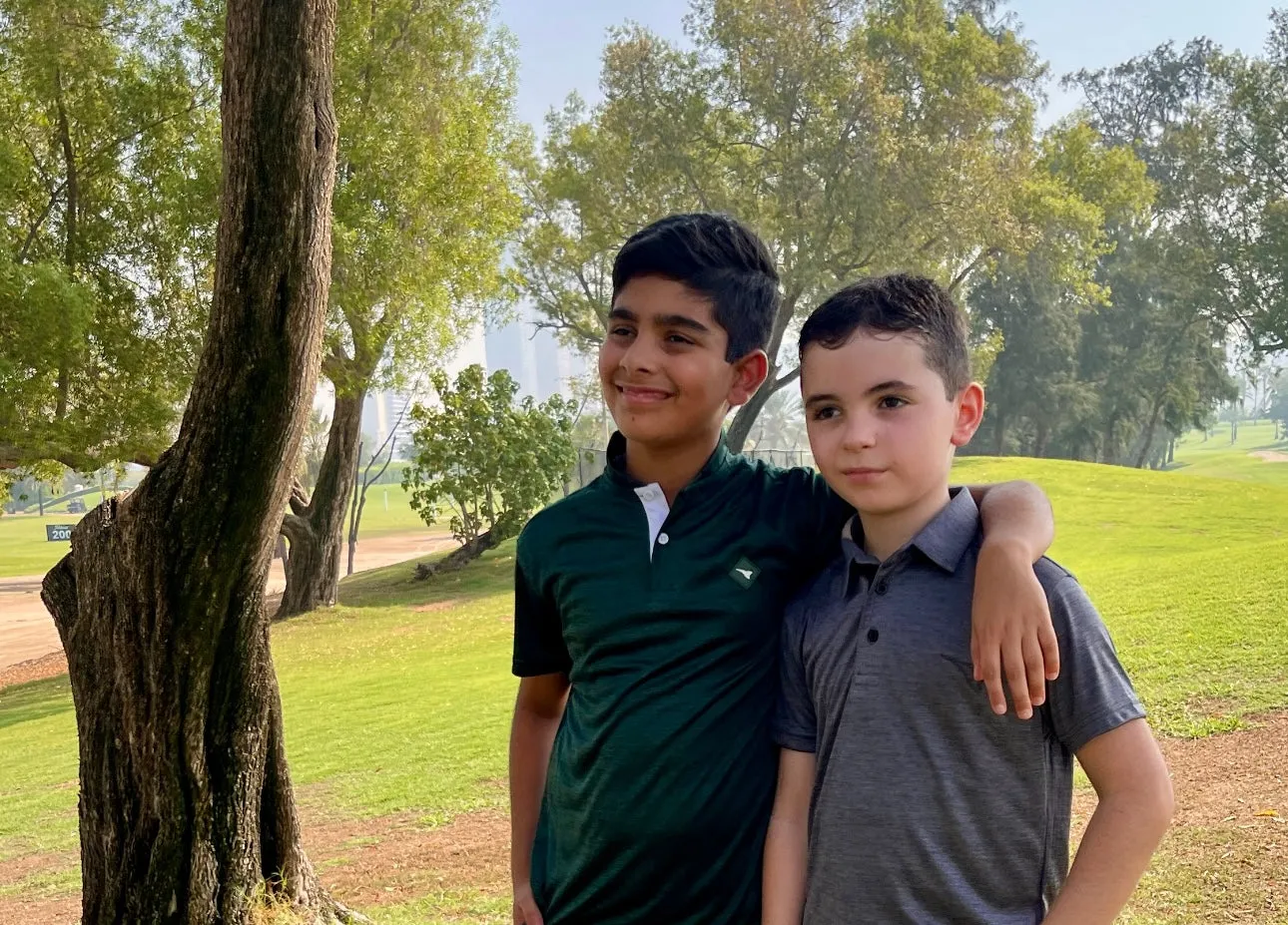 Antiguo Goat Grey Kid's Golf Polo