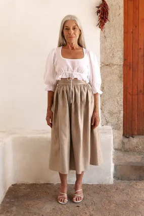 arkitaip Paulina Midi Skirt in gold
