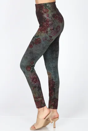 B4292CT High Waist Full Length Legging Virginia Print
