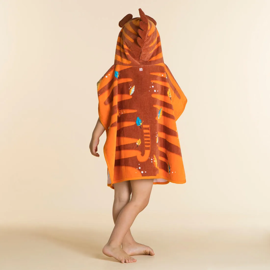 Baby Cotton Changing Poncho - Tiger Orange-Brown