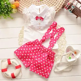 baby girls fashion t-shirt  overall short for baby girl