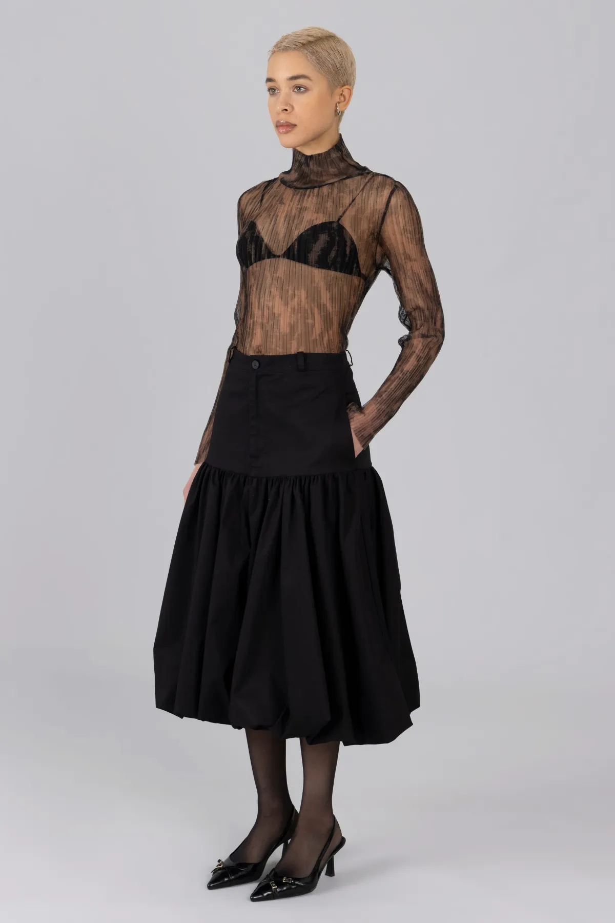 Balloon Midi Skirt
