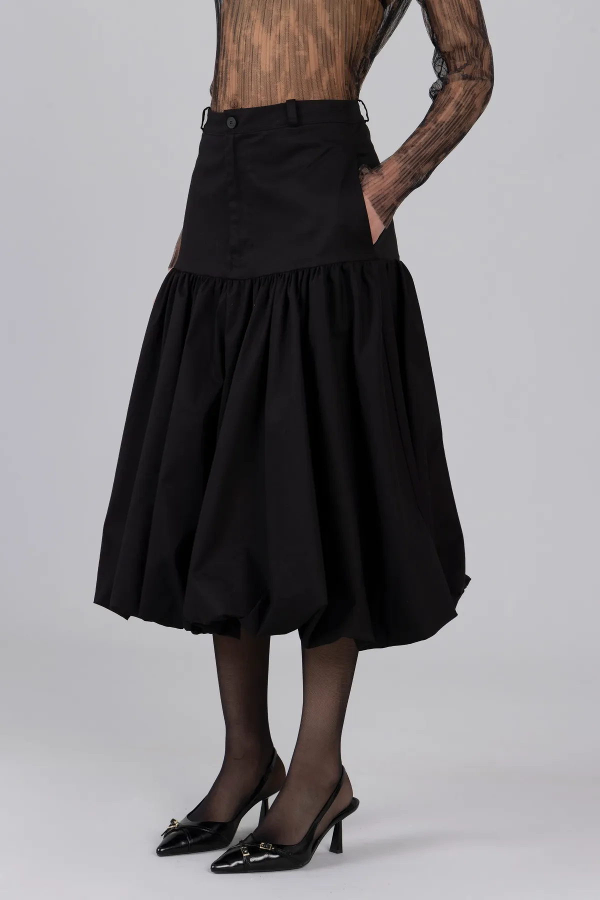 Balloon Midi Skirt
