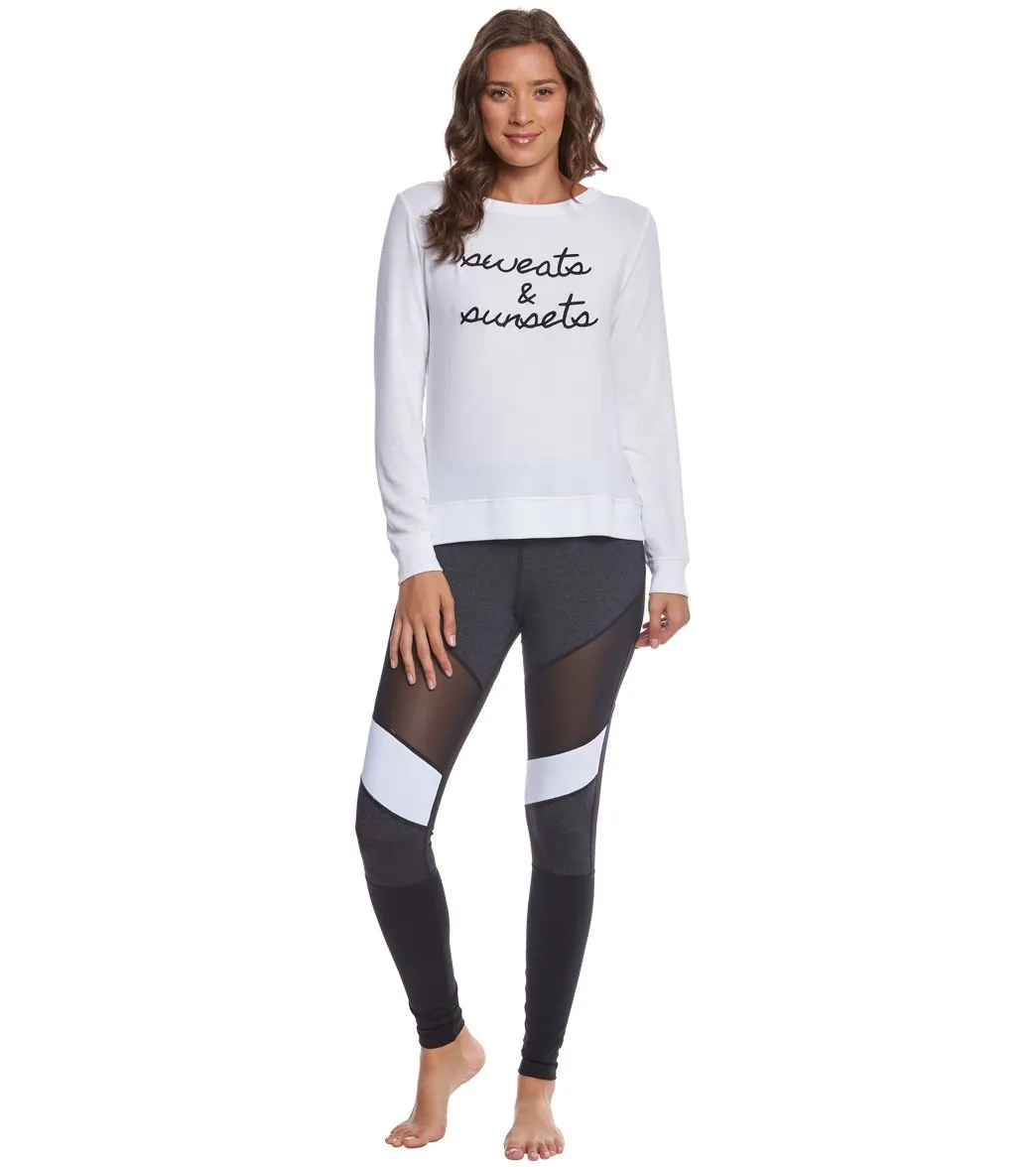 Betsey Johnson Embroidery Logo Lightweight Yoga Pullover