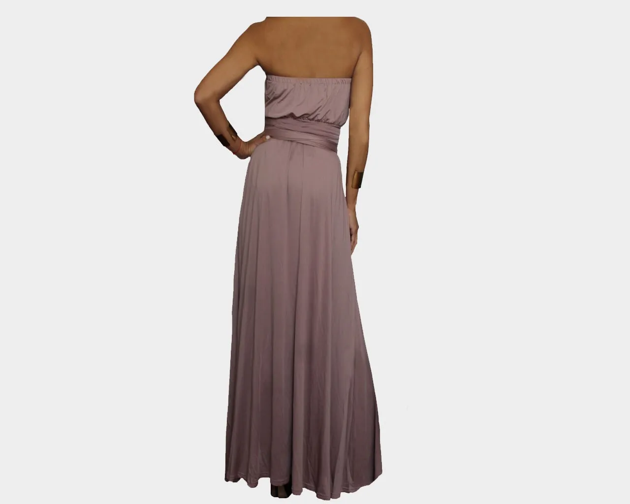 Black Strapless Belted dress - The Milano