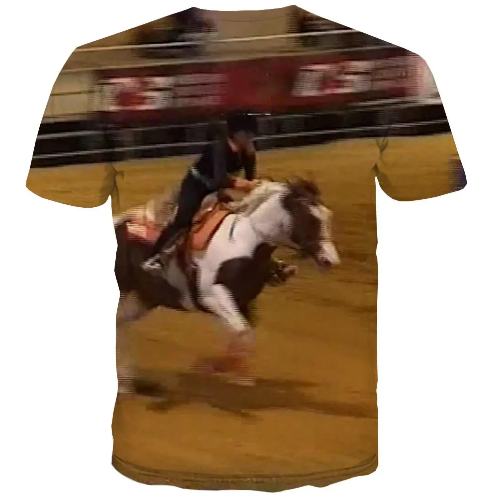 Borse T-shirt Men Competition T shirts Funny Raced Tshirts Novelty Equestrian T-shirts Graphic