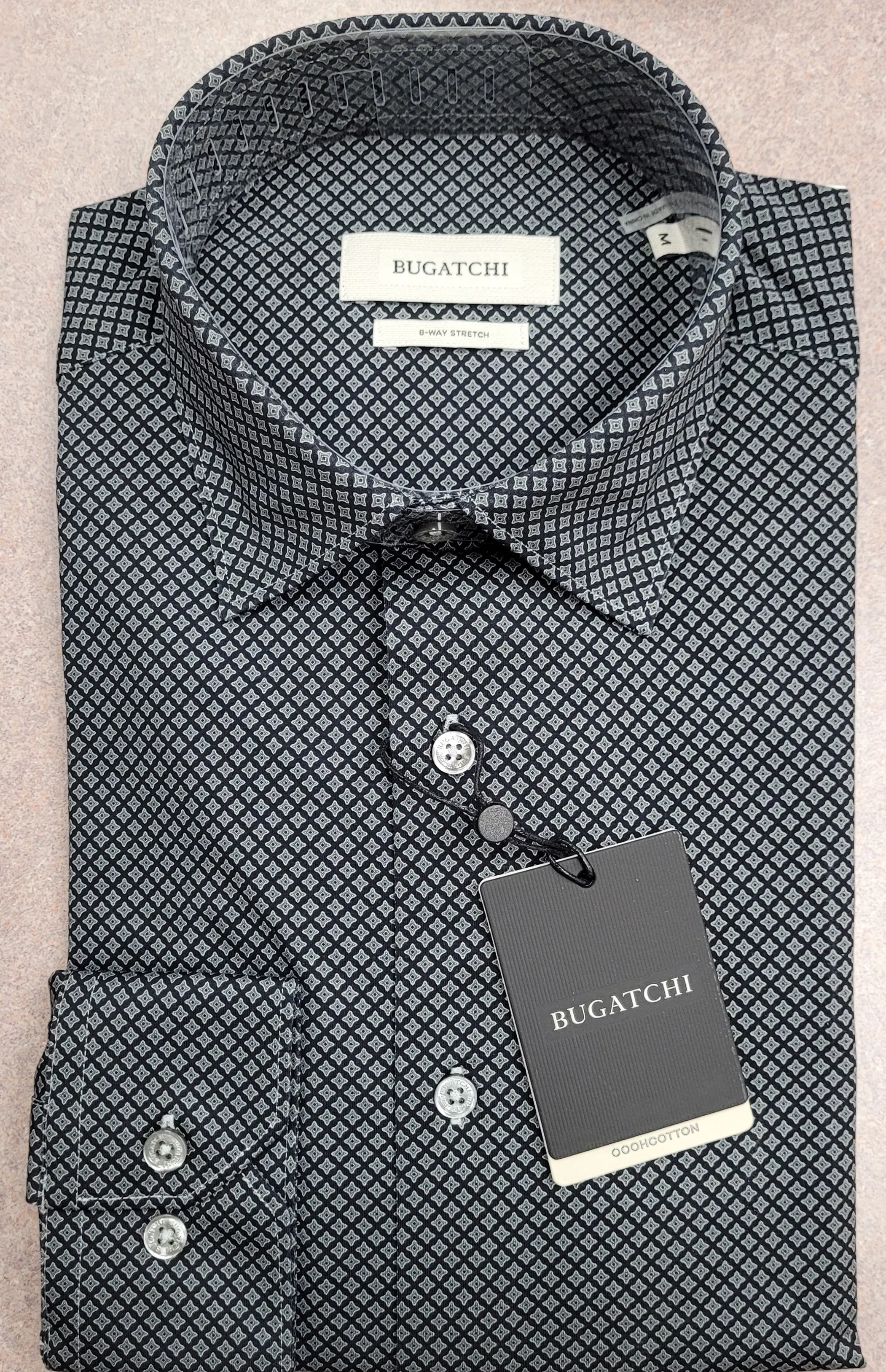 Bugatchi - Long Sleeve - Modern Fit - OOOHCotton Tech - 8 way Stretch - FF9554K60