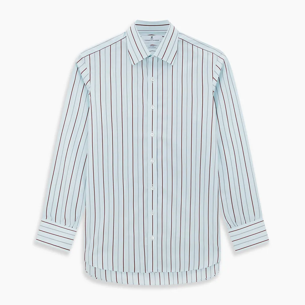 Burgundy Combination Stripe Mayfair Shirt