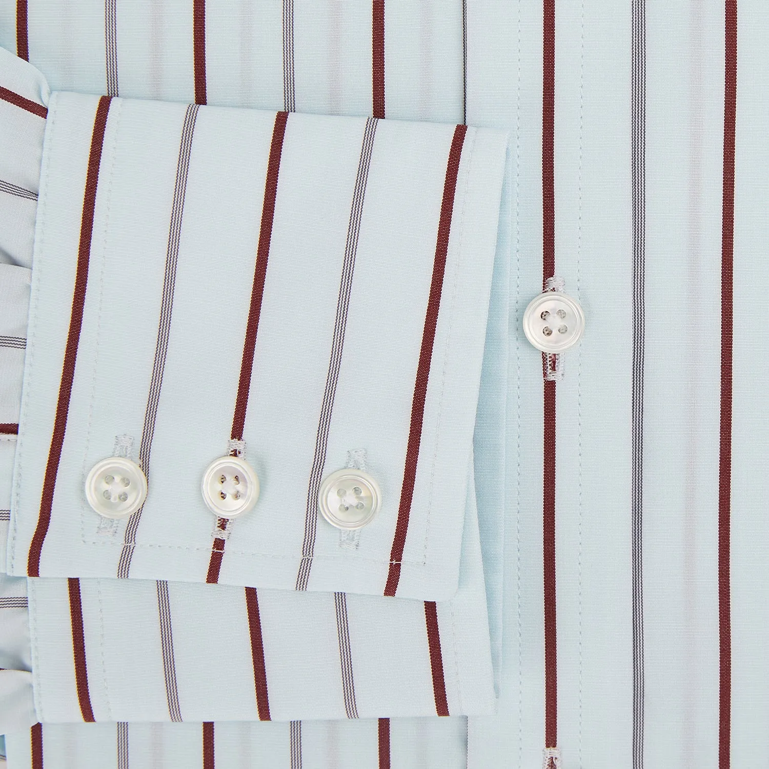Burgundy Combination Stripe Mayfair Shirt