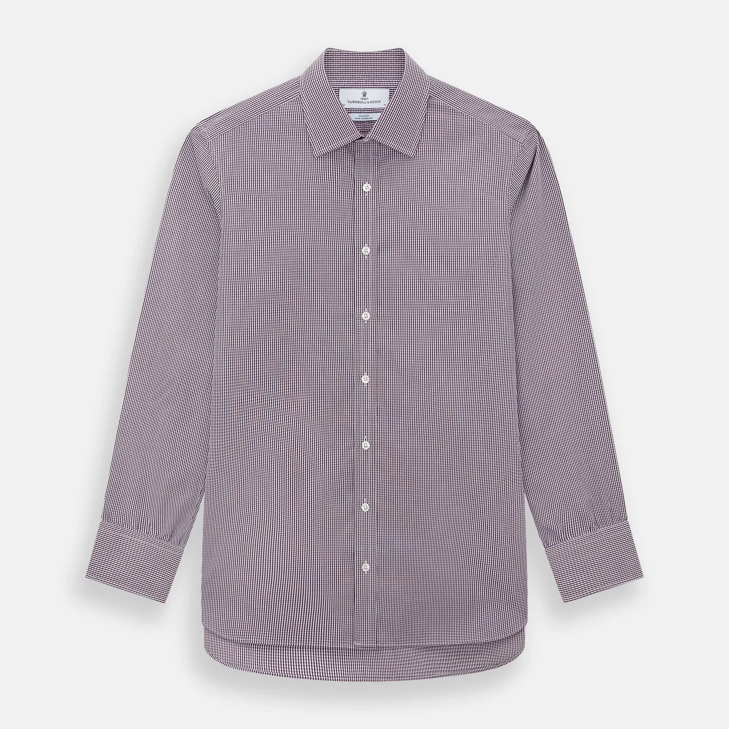 Burgundy Micro Check Mayfair Shirt