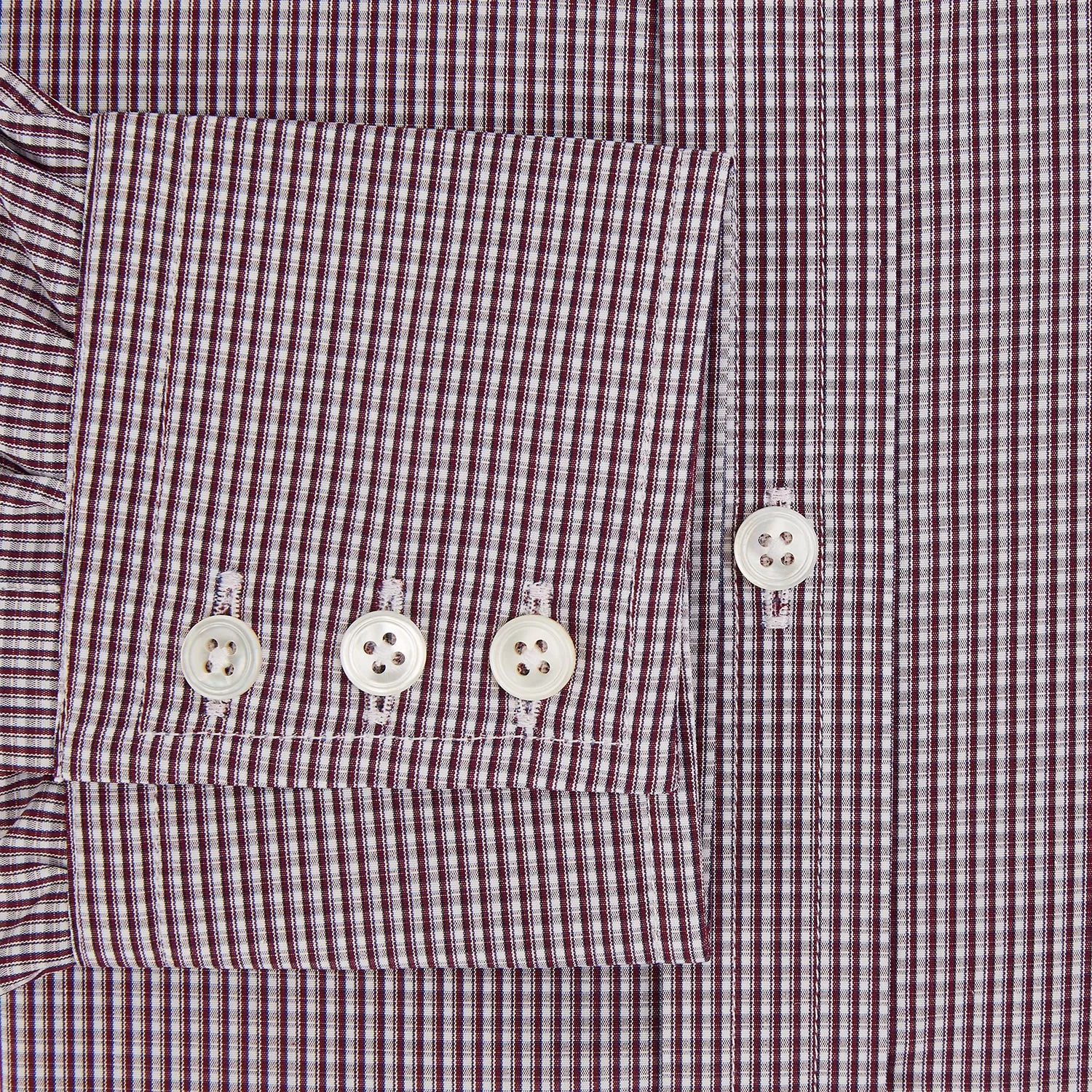 Burgundy Micro Check Mayfair Shirt