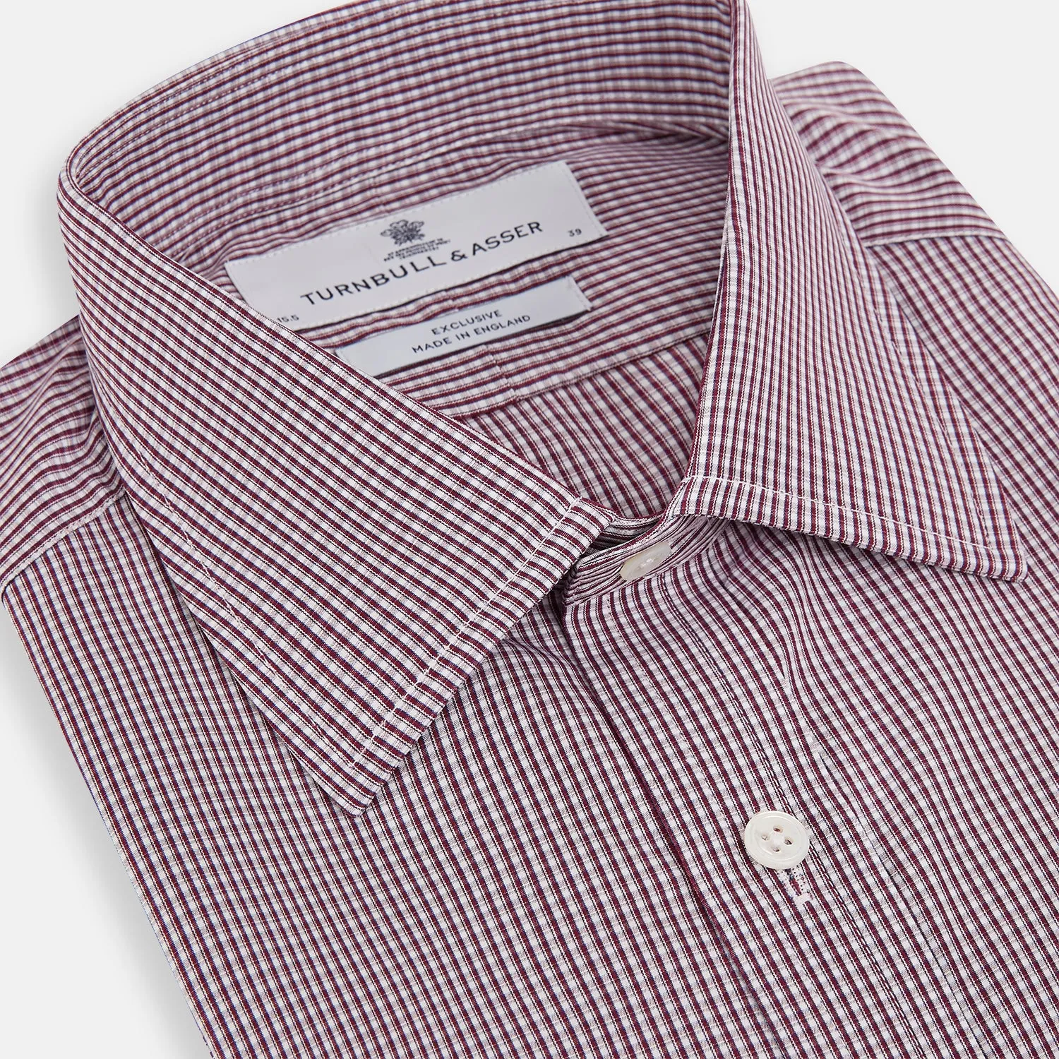 Burgundy Micro Check Mayfair Shirt
