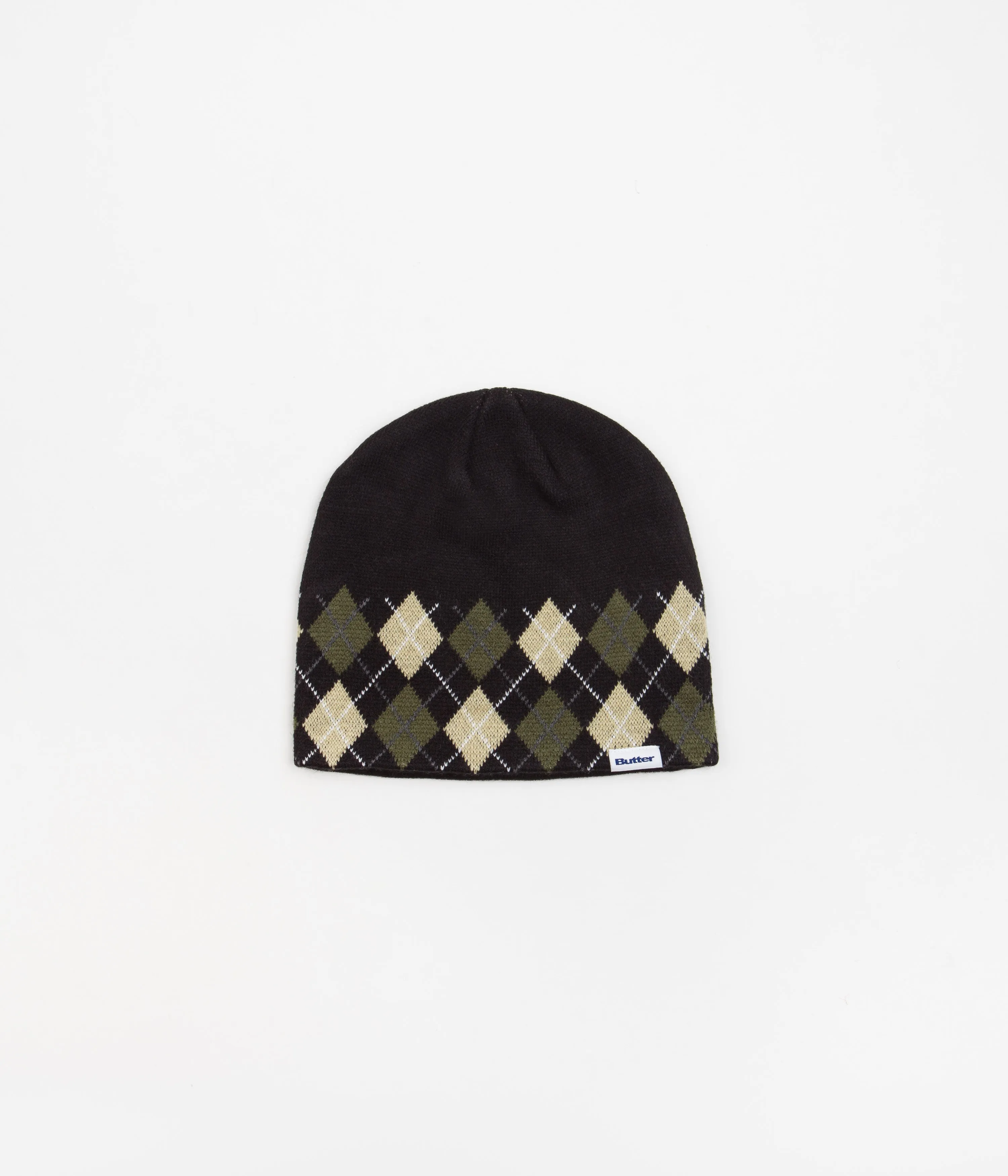 Butter Goods Diamond Knit Skull Beanie - Black