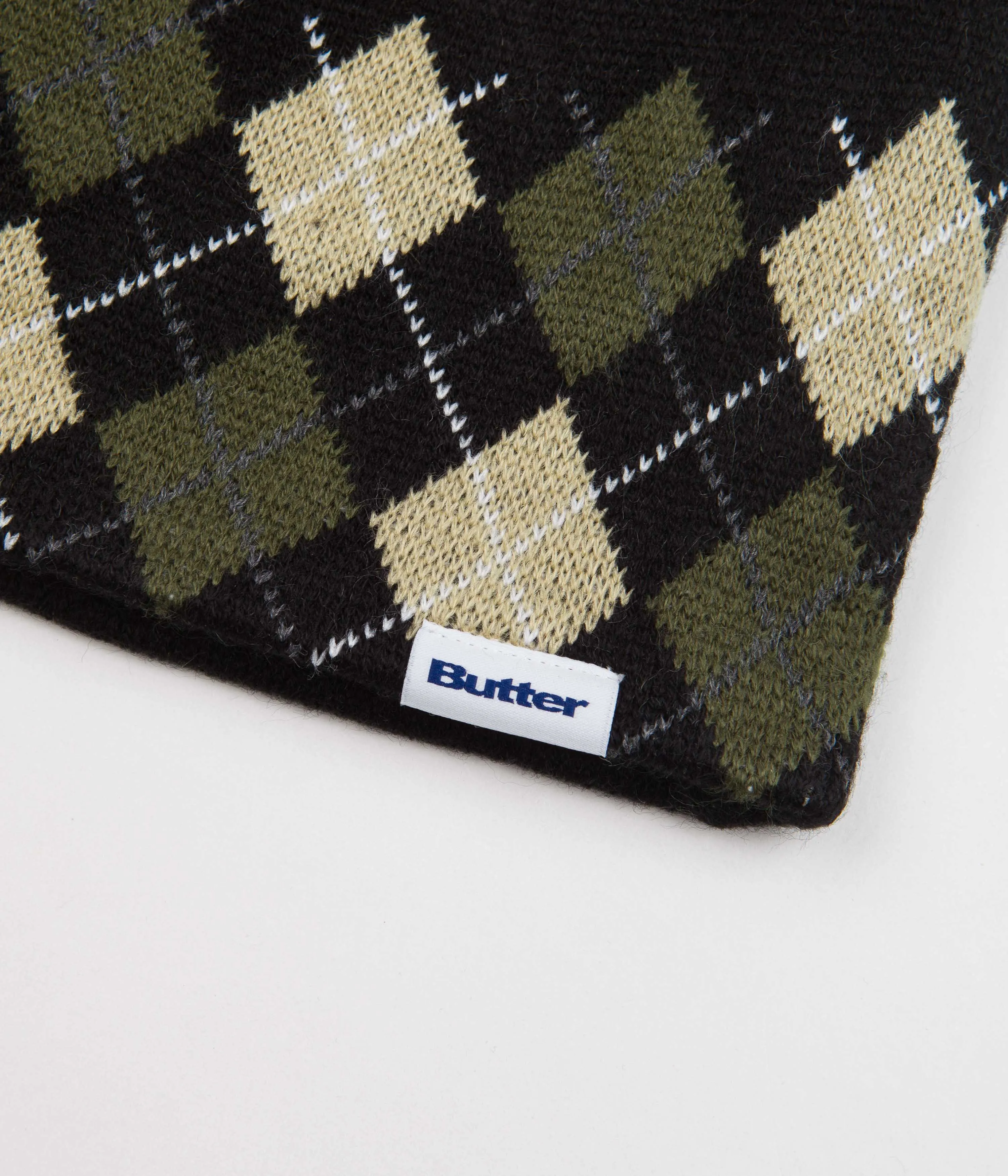 Butter Goods Diamond Knit Skull Beanie - Black