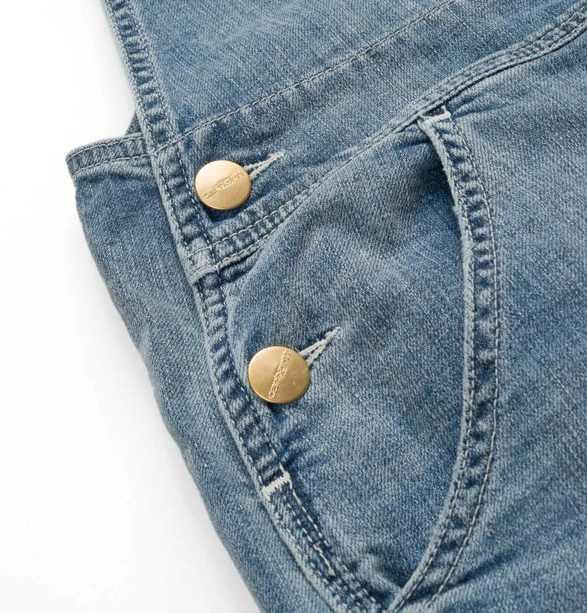 Carhartt WIP Women's W' Bib Overalls – Blue (Light Stone Washed)
