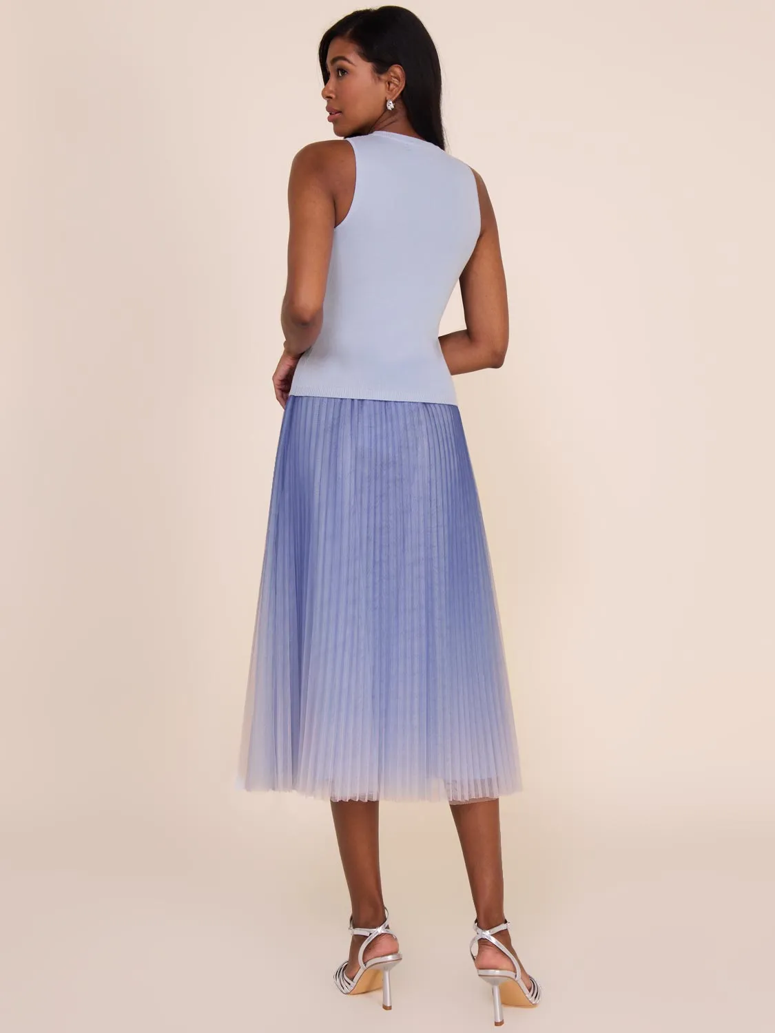 Cascading Rhinestone Sleeveless Top