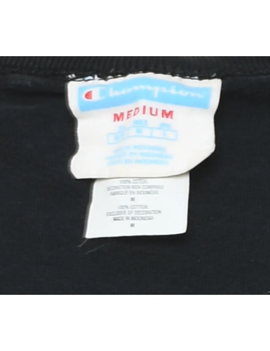 Champion Classic Black Printed T-shirt - M