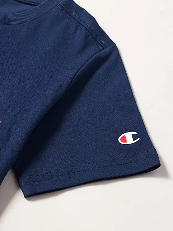 Champion T-shirt da ragazzo manica corta Legacy Graphic 306307 BS503 BLI blu marino