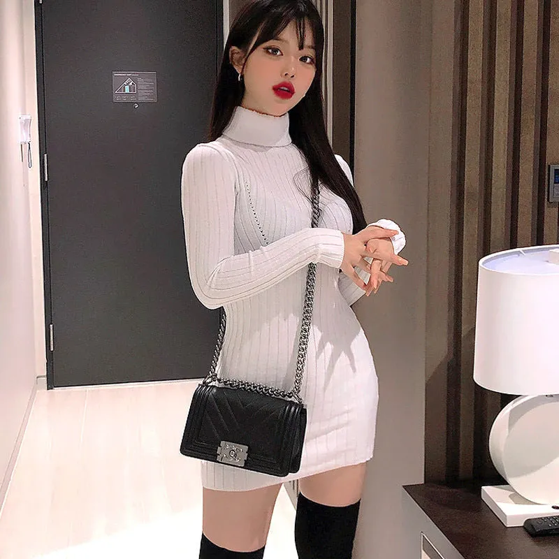 Chic Turtleneck Knit Dress - Free Shipping!
