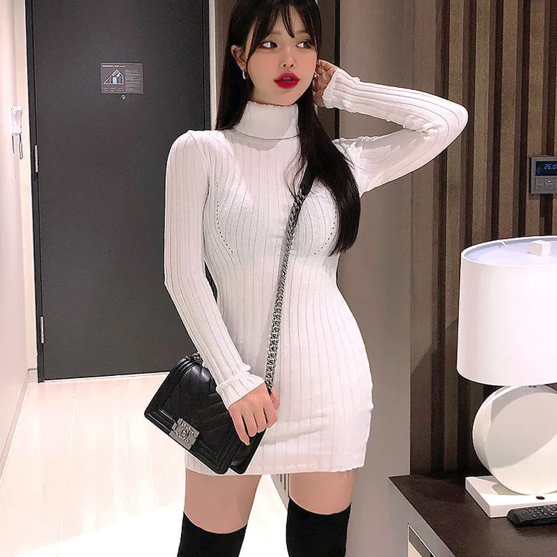 Chic Turtleneck Knit Dress - Free Shipping!