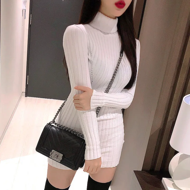 Chic Turtleneck Knit Dress - Free Shipping!