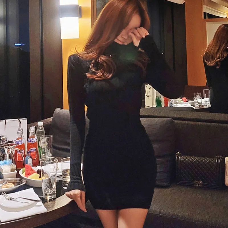 Chic Turtleneck Knit Dress - Free Shipping!