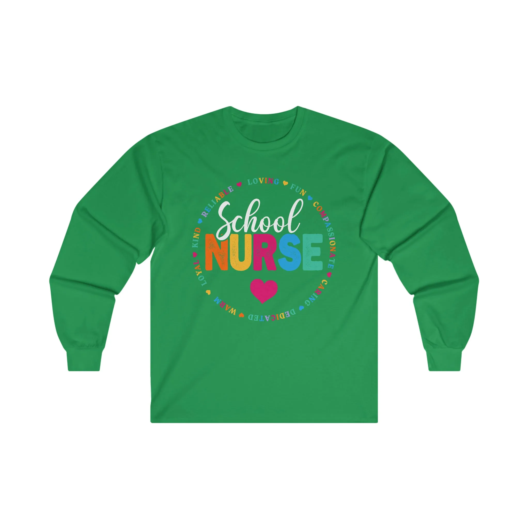 Circle School Nurse Long Sleeve Shirt